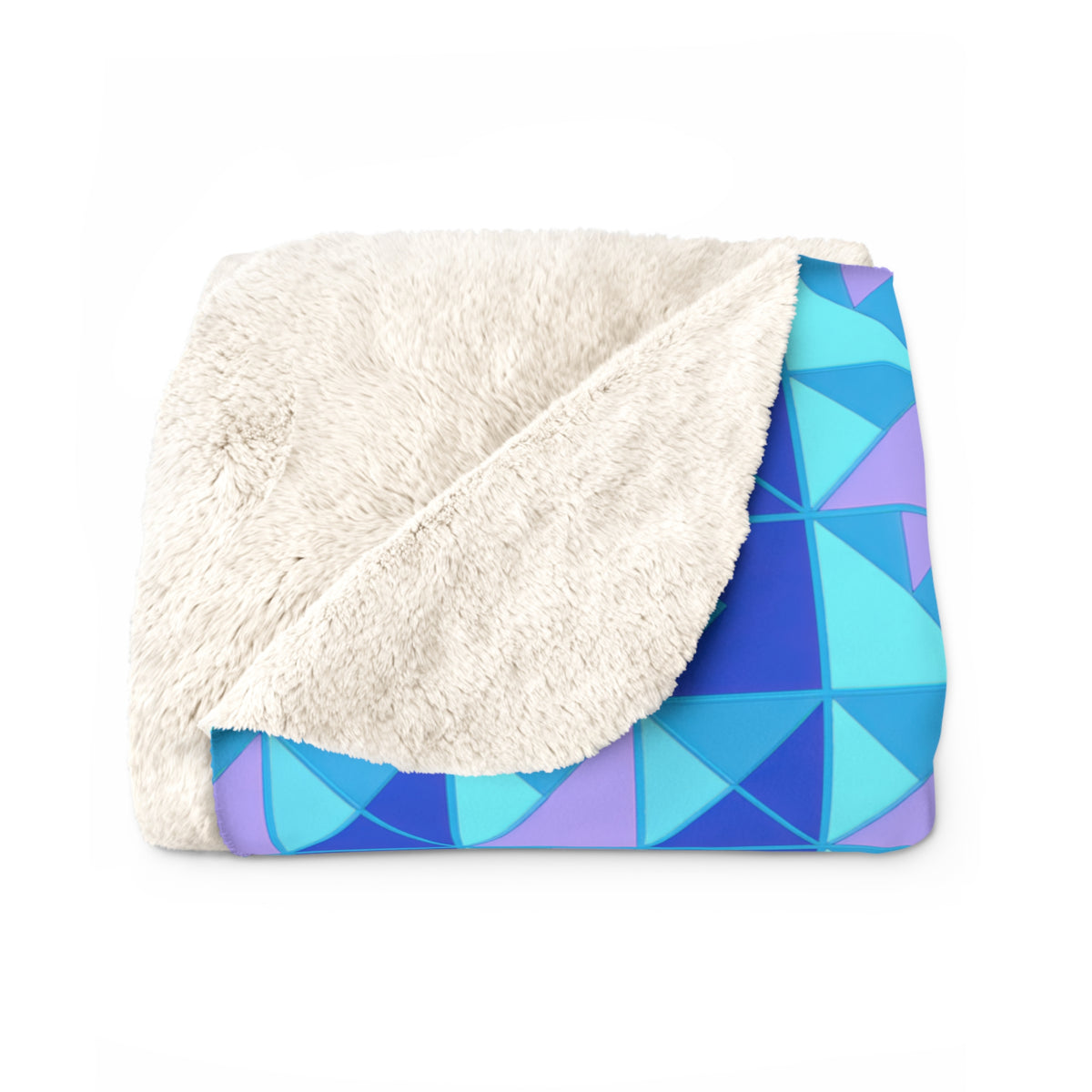 Jewel Block Quilt Sherpa Fleece Blanket – Ice Jewel
