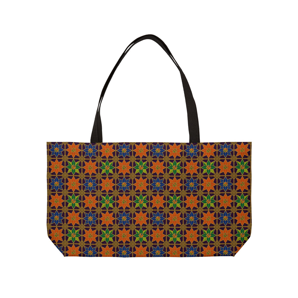 Deco Star Tiles Weekender Tote Bag – Kaleidoscopic Deco Pattern