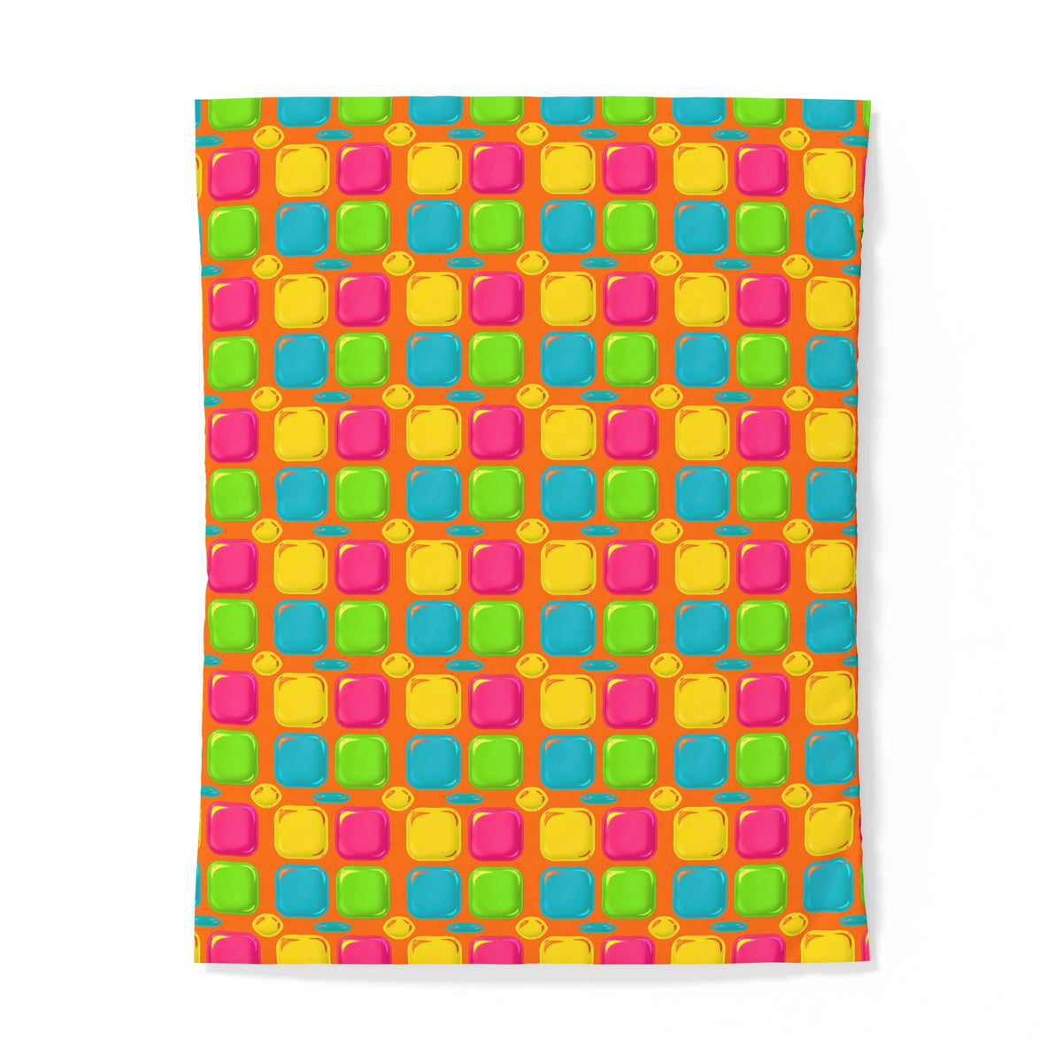 Giant Puffy Glass Cushions Cotton Duvet Cover – Hot Citrus Festive