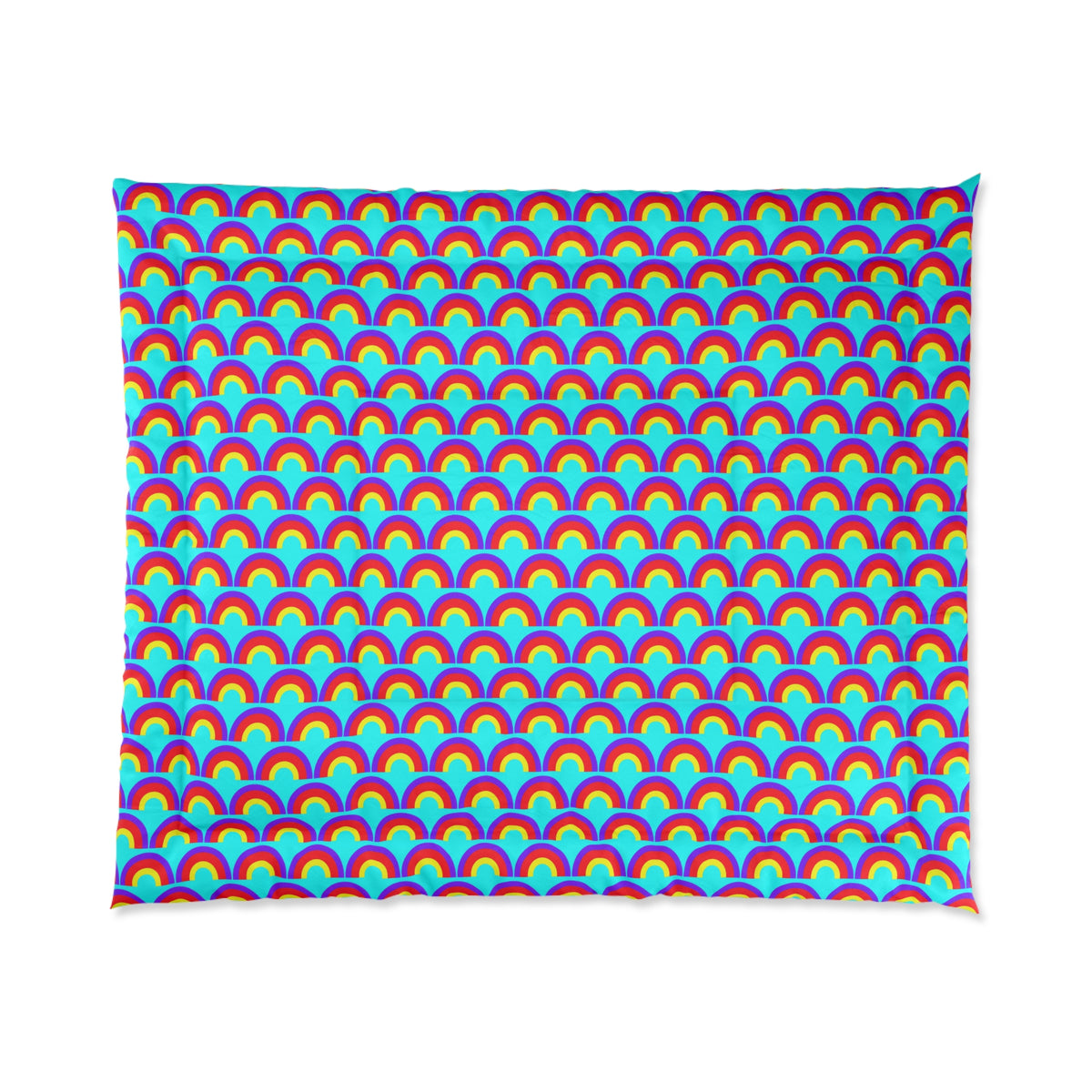 Chromatic Scallop Ripple Comforter – Op-Art Scallops Pattern