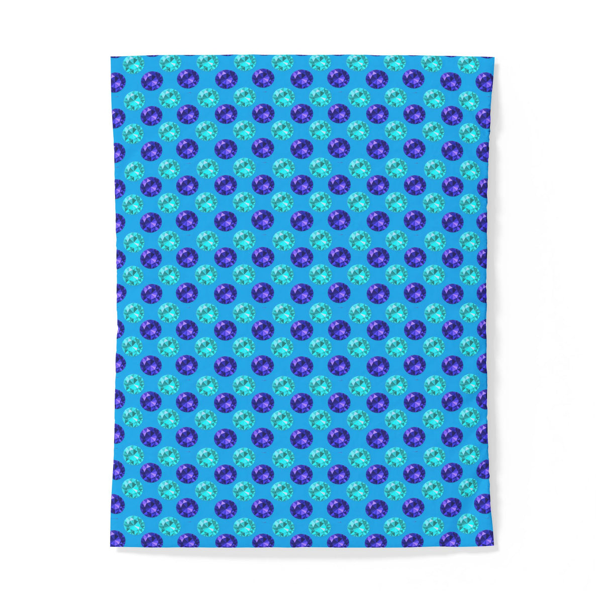 Half-Drop Gem Grid Cotton Duvet Cover – Ice Jewel