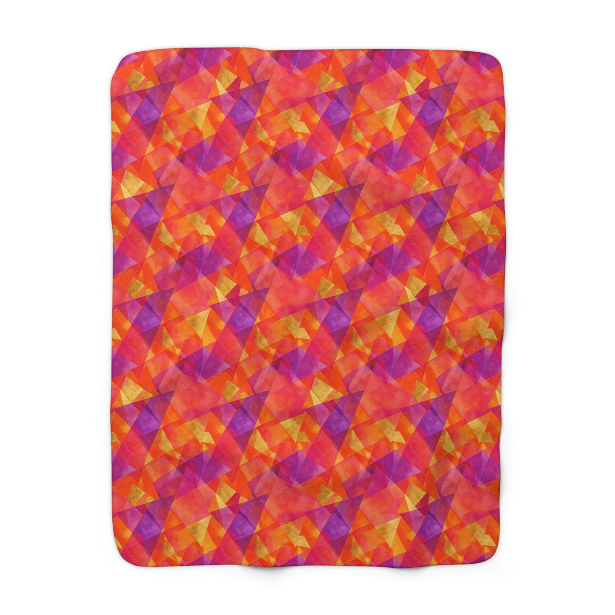 Layered Wash Shards Sherpa Fleece Blanket – Wet-In-Wet Abstract Pattern