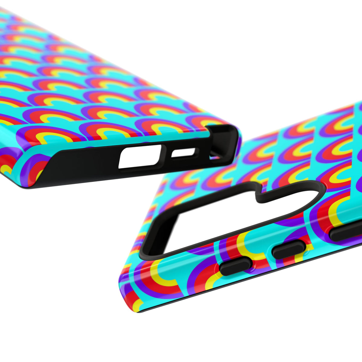 Chromatic Scallop Ripple Tough Phone Case – Op-Art Scallops Pattern