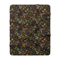 Gold Silver Ripples Sherpa Fleece Blanket – Liquid Chrome Pattern