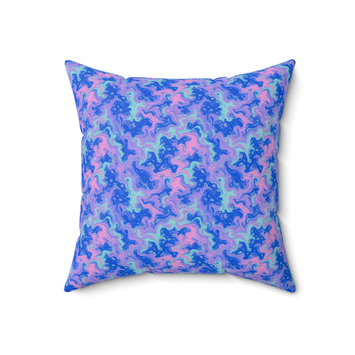 Candy Marble Veins Faux Suede Cushion – Candy Marbling Pattern