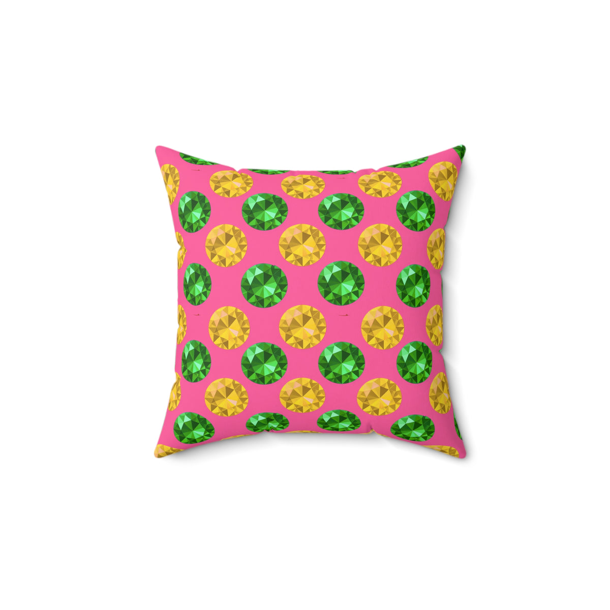 Half-Drop Gem Grid Faux Suede Cushion – Candy Christmas