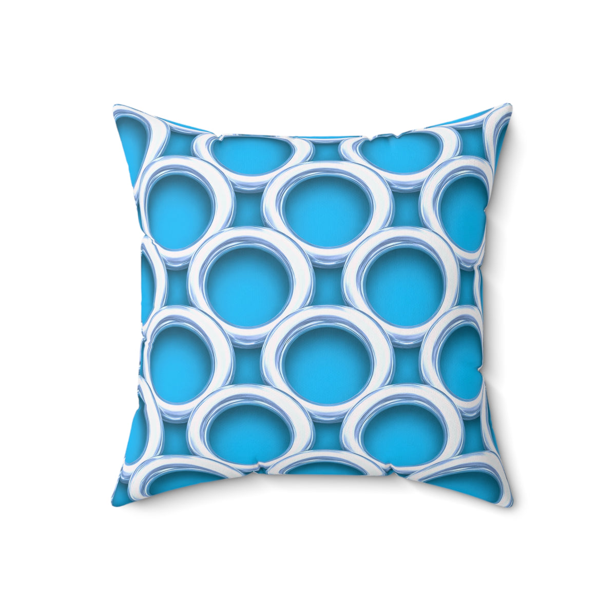 Big Gold Ring Weave Faux Suede Cushion – Ice Jewel