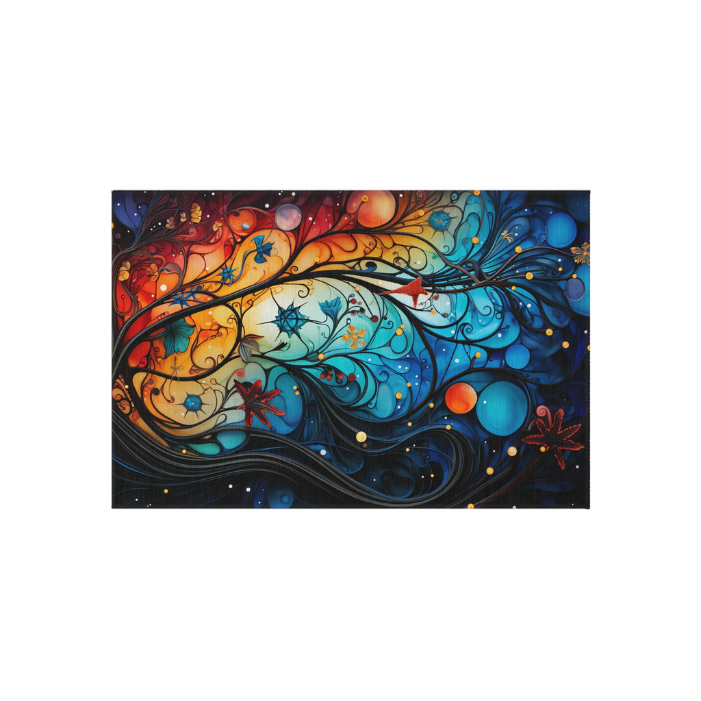 Cosmic Swirl Garden Outdoor Rug – Cosmic Swirl Art