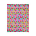 Split Square Fiesta Comforter – Candy Pop on Raspberry
