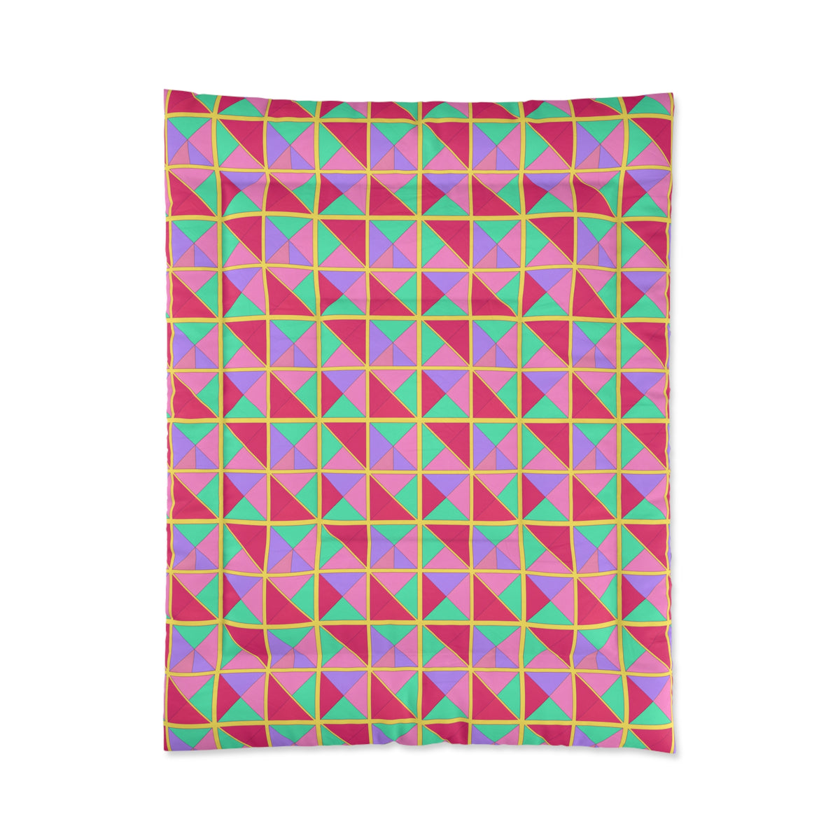 Split Square Fiesta Comforter – Candy Pop on Raspberry