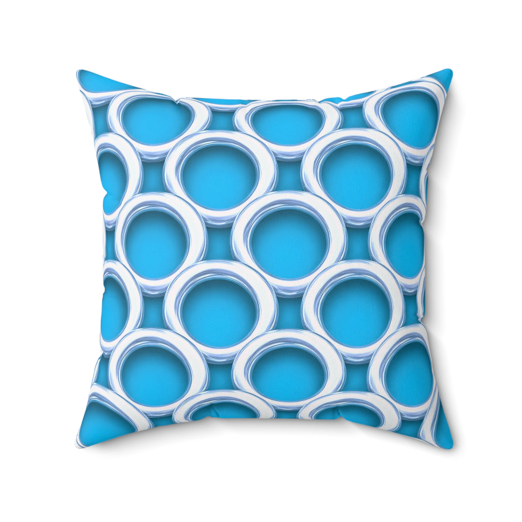 Big Gold Ring Weave Faux Suede Cushion – Ice Jewel