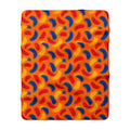 Sweeping Arcs Sherpa Fleece Blanket – Expressionist Brushstroke Abstract Pattern