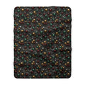 Jewel Bubble Clusters Sherpa Fleece Blanket – Liquid Chrome Pattern