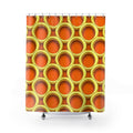 Big Gold Ring Weave Shower Curtain – Hot Citrus Festive