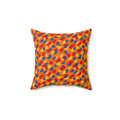 Wet Stroke Blends Faux Suede Cushion – Expressionist Brushstroke Abstract Pattern