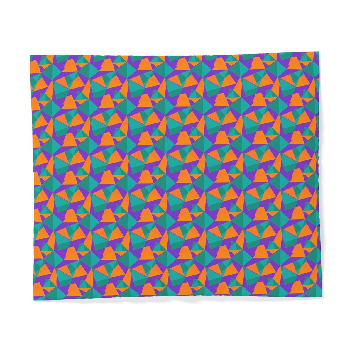 Faceted Gold Panels Cotton Duvet Cover – Peacock Jewel