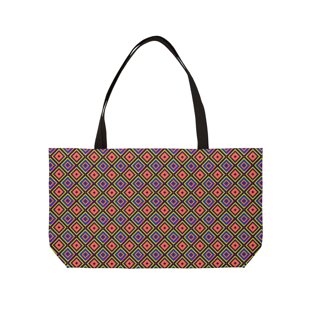 Diamond Ripples Weekender Tote Bag – Op-Art Pattern