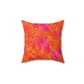 Pigment Dot Bleeds Faux Suede Cushion – Watercolour Bleed Pattern