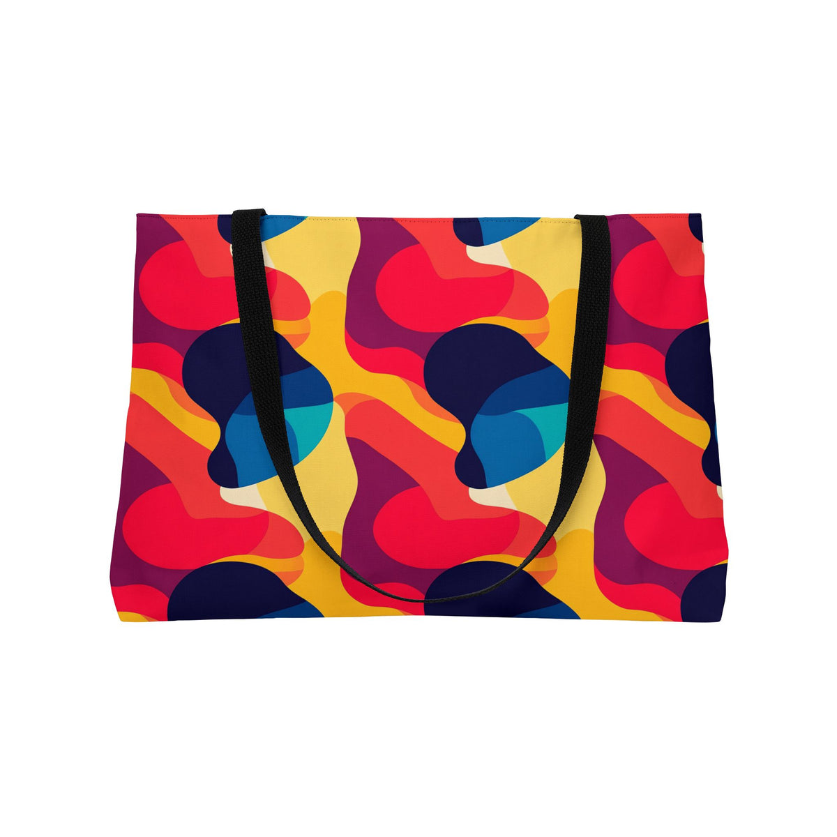 Bold Blob Camo Weekender Tote Bag – Abstract Shapes Pattern
