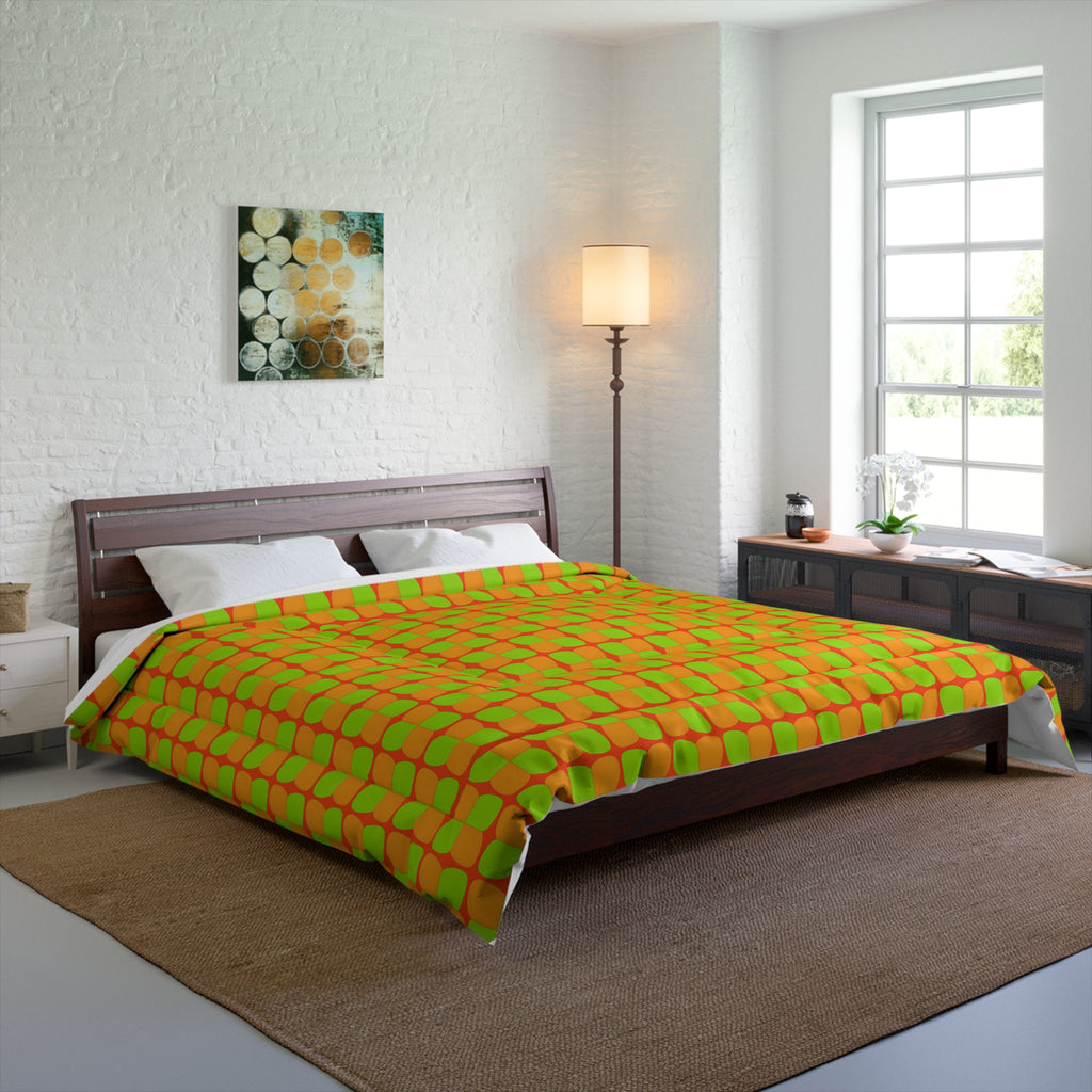 Bold Bulge Checker Comforter – Hot Citrus