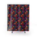 Puffy Glass Cushions Shower Curtain – Psychedelic Pop Pattern