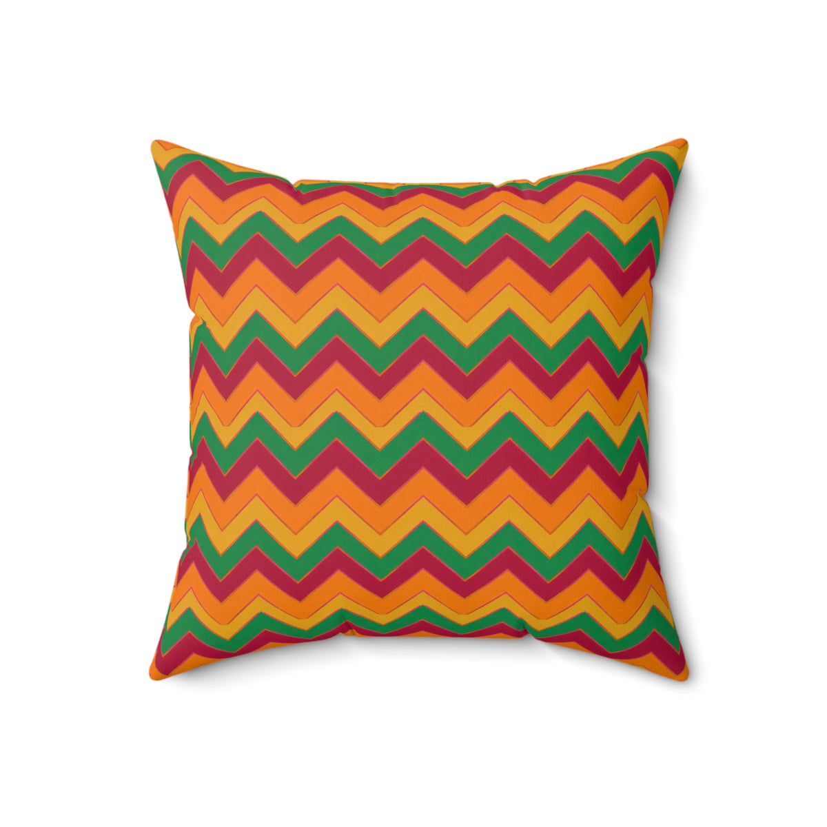 Jewel Chevron Bands Faux Suede Cushion – Cranberry Spice