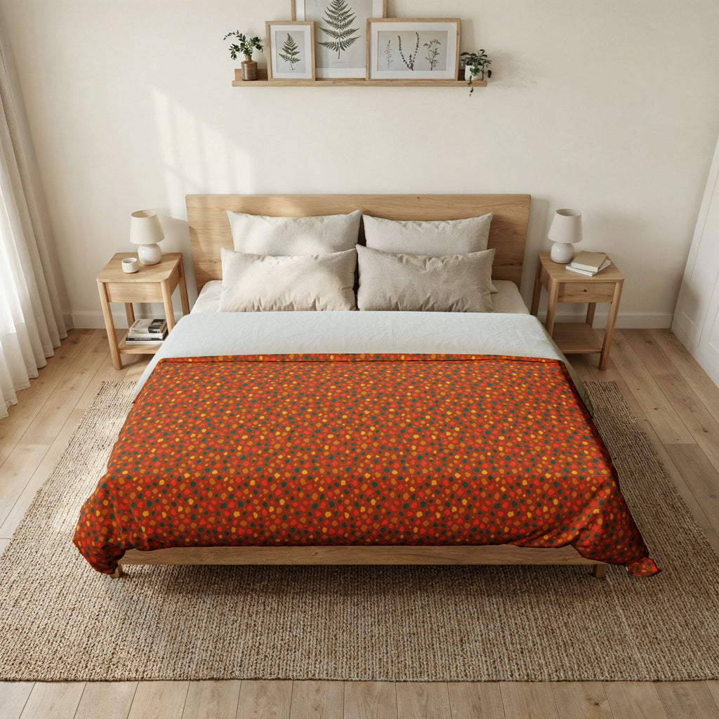 Confetti Aggregate Cotton Duvet Cover – Speckled Aggregate Pattern