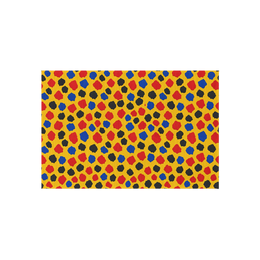 Confetti Scraps Yellow Outdoor Rug – Cut-Paper Abstract Pattern