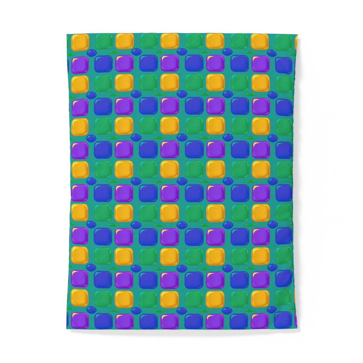 Giant Puffy Glass Cushions Cotton Duvet Cover – Peacock Jewel