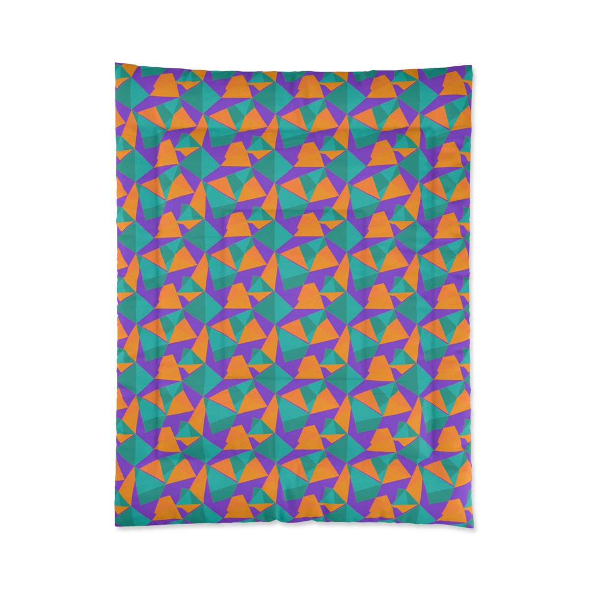 Faceted Gold Panels Comforter – Peacock Jewel
