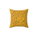 Flick Lines Faux Suede Cushion – Action-Painting Abstract Pattern