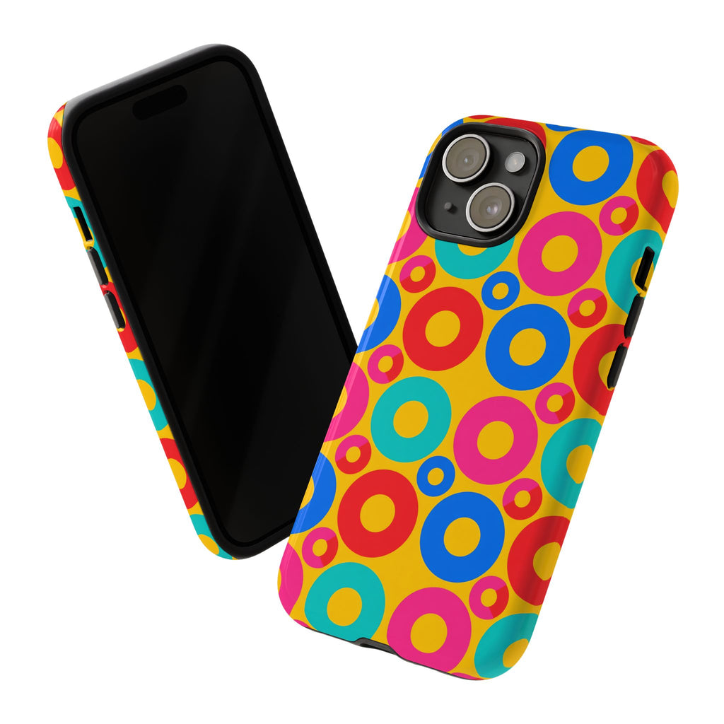 Big Ring Blocks Tough Phone Case – Geometric Blocks Pattern