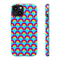 Chromatic Scallop Ripple Tough Phone Case – Op-Art Scallops Pattern