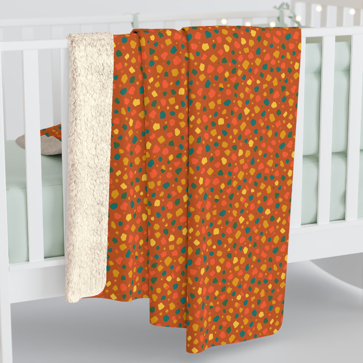 Confetti Aggregate Sherpa Fleece Blanket – Speckled Aggregate Pattern