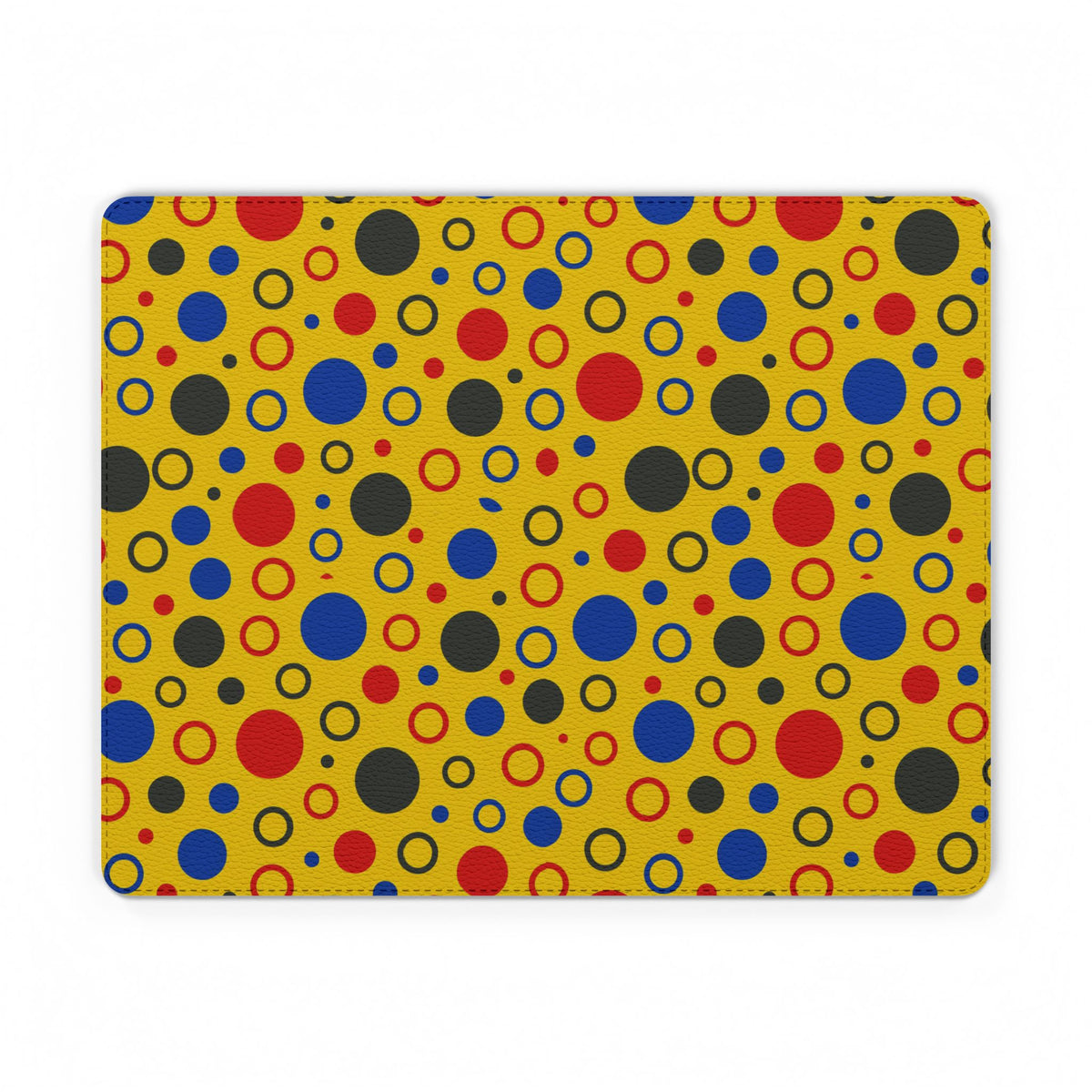 Bubble Outlines Vegan Leather Mouse Mat – Pop Abstract Pattern