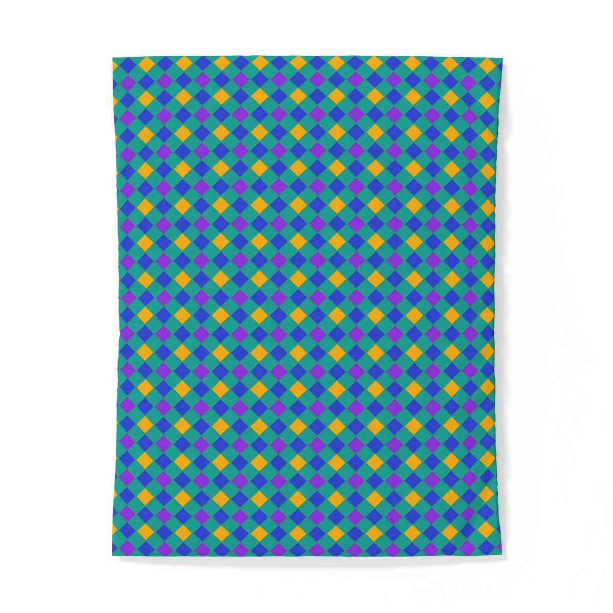 Jewel Harlequin Check Cotton Duvet Cover – Peacock Jewel