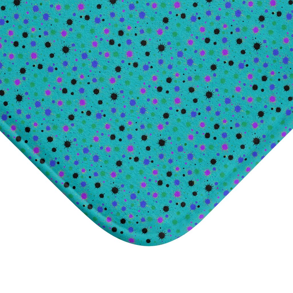 Splat Storm Bath Mat – Peacock Jewel