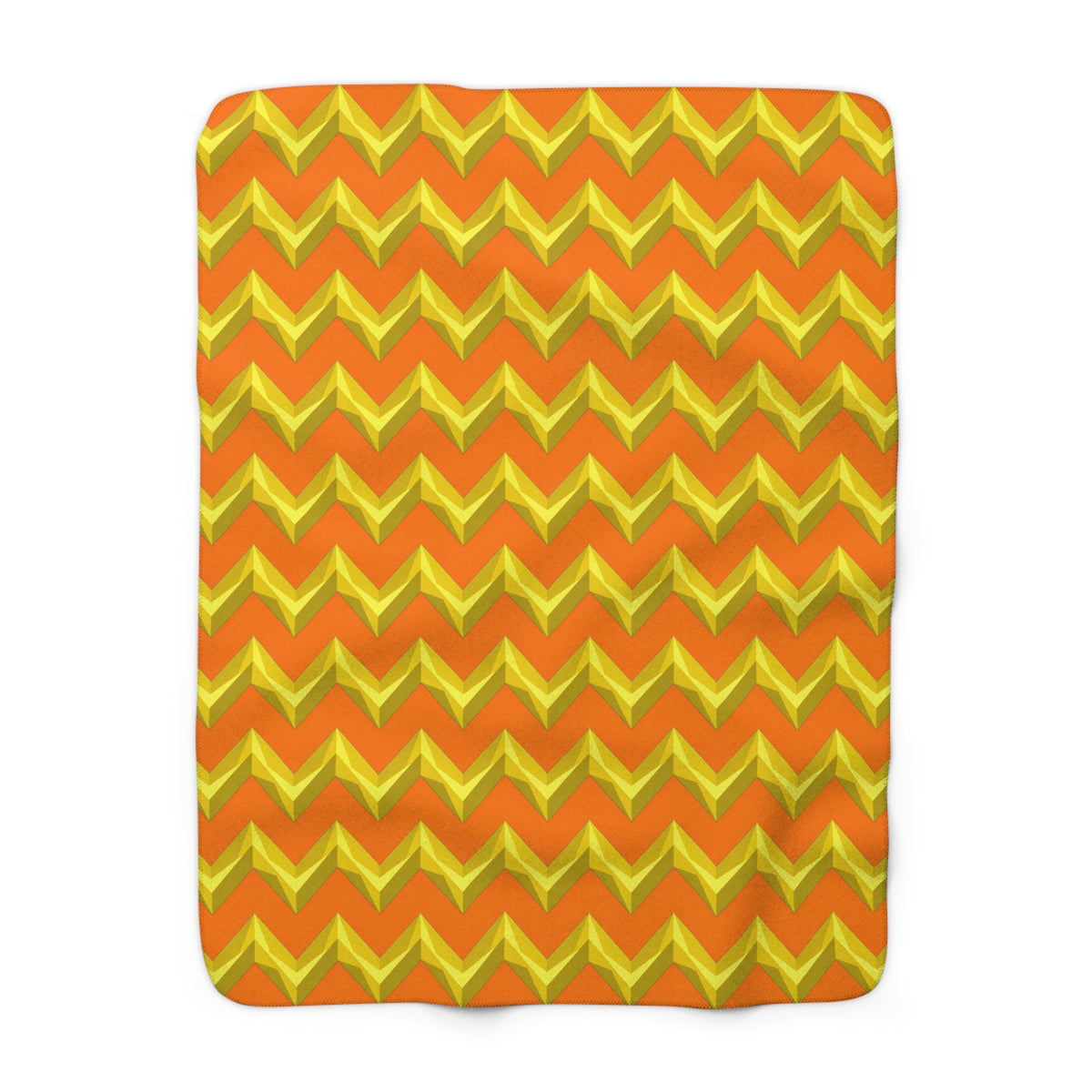 Broad Cut-Gem Chevrons Sherpa Fleece Blanket – Hot Citrus Festive