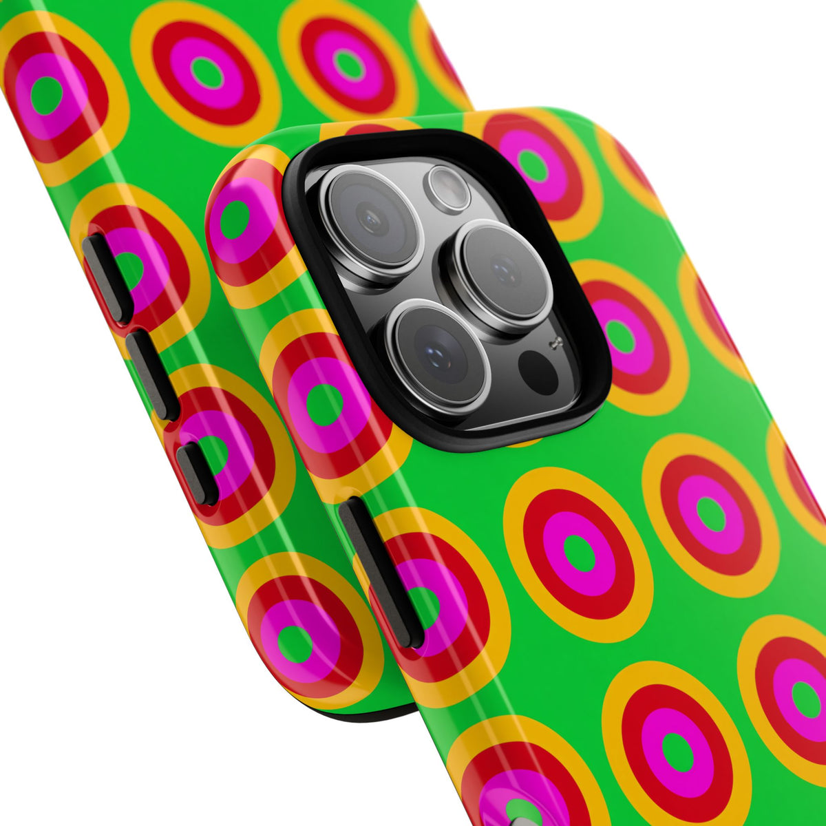 Giant Op-Art Jewel Rings Tough Phone Case – Op-Art Concentric Circles Pattern