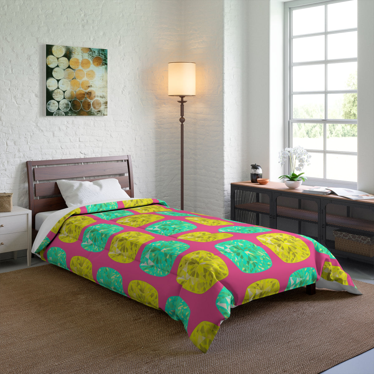 Giant Cut Gem Grid Comforter – Candy Christmas