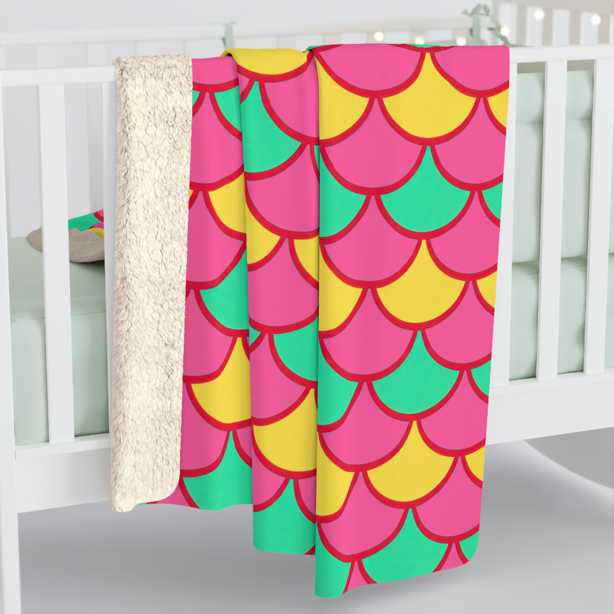 Big Jewel Scales II Sherpa Fleece Blanket – Candy Christmas