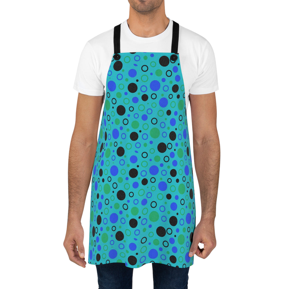 Bubble Outlines Apron – Peacock Jewel