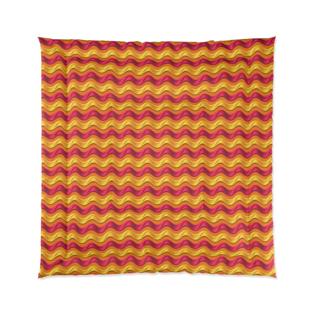 Satin Wave Bands Comforter – Cranberry Spice