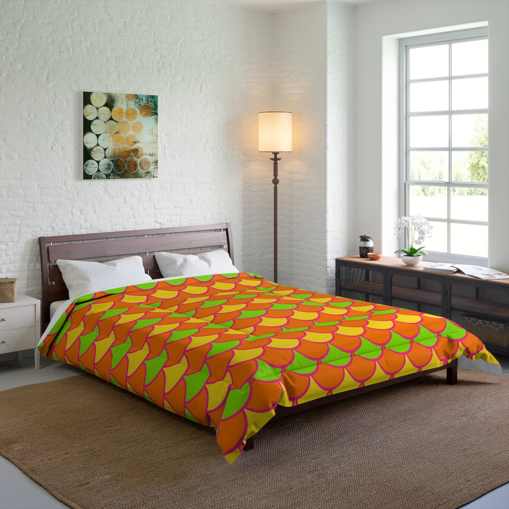 Big Jewel Scales II Comforter – Hot Citrus Festive