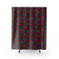 Glass Ring Scatter Shower Curtain – Holographic-Look Jelly Pattern