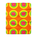 Giant Op-Art Jewel Rings Sherpa Fleece Blanket – Hot Citrus Festive