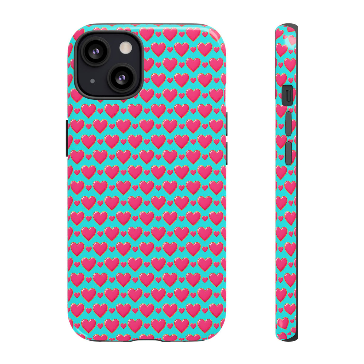 Heart Bubble Grid Tough Phone Case – Pop Hearts Pattern