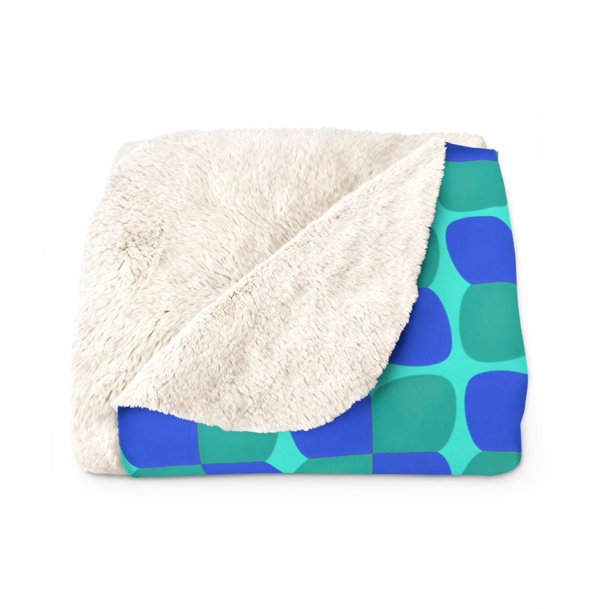 Bold Bulge Checker Sherpa Fleece Blanket – Ocean Jewel