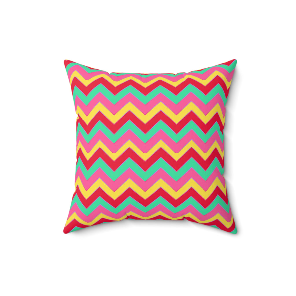 Jewel Chevron Bands Faux Suede Cushion – Candy Christmas