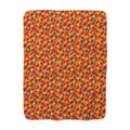 Wet Stroke Blends Sherpa Fleece Blanket – Expressionist Brushstroke Abstract Pattern